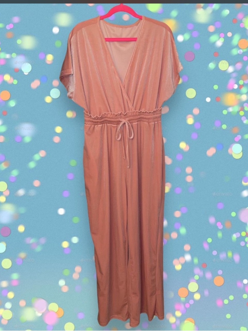 Pink Velour Pantsuit